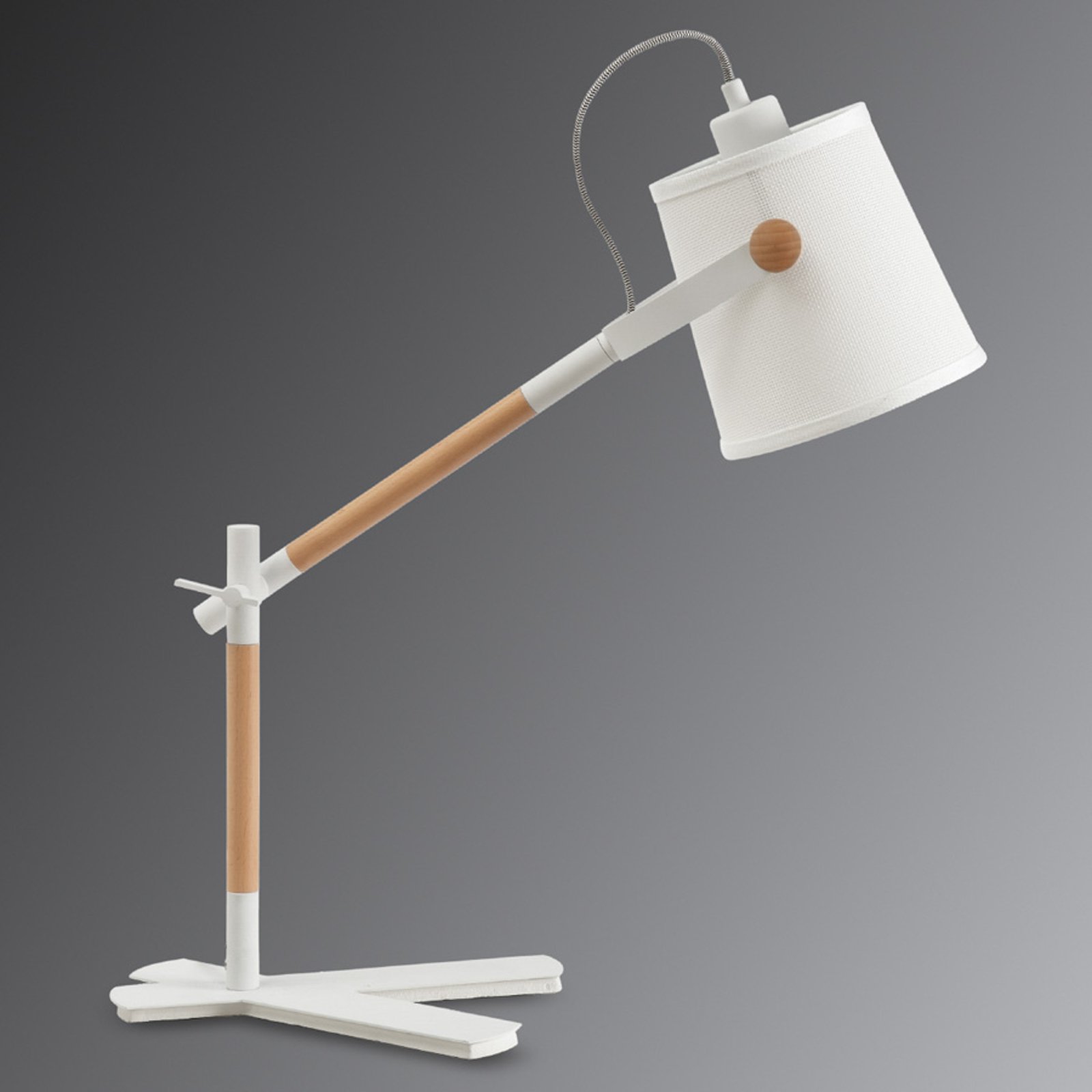 Pen tekstil-bordlampe Nordica