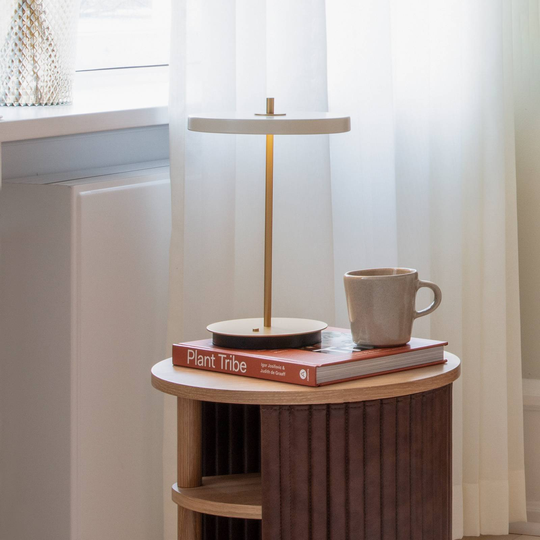 UMAGE Asteria Move LED-bordlampe, tåkehvit