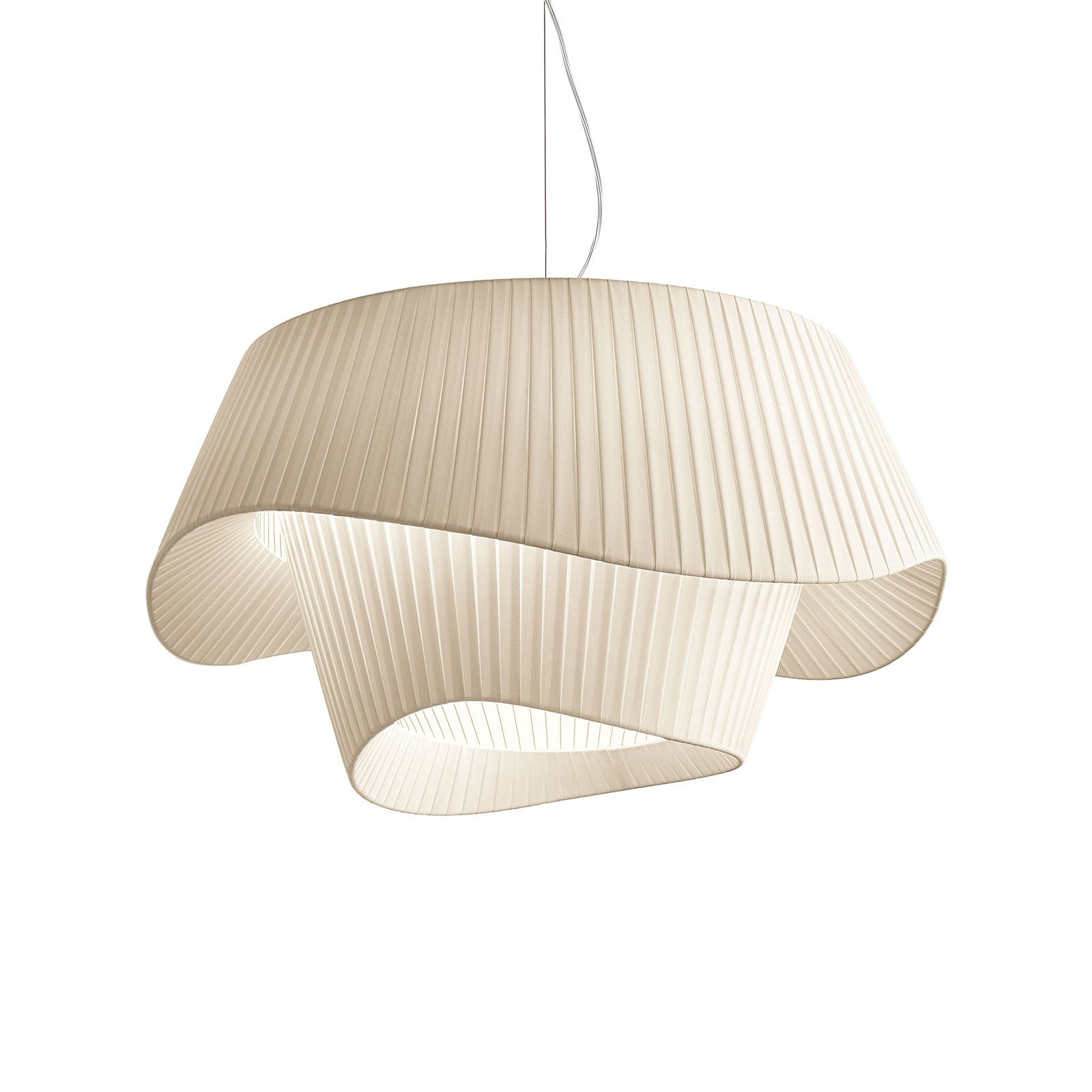Modo Luce Cocó tekstil-hengelampe Ø 60 cm beige