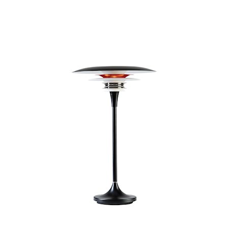 Diablo Bordlampe Mattsvart /rød LED 30 cm