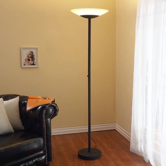 LED-uplight Ragna med dimmer, antikk svart