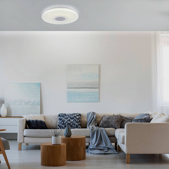 Pelvo LED-taklampe, CCT, med høyttaler