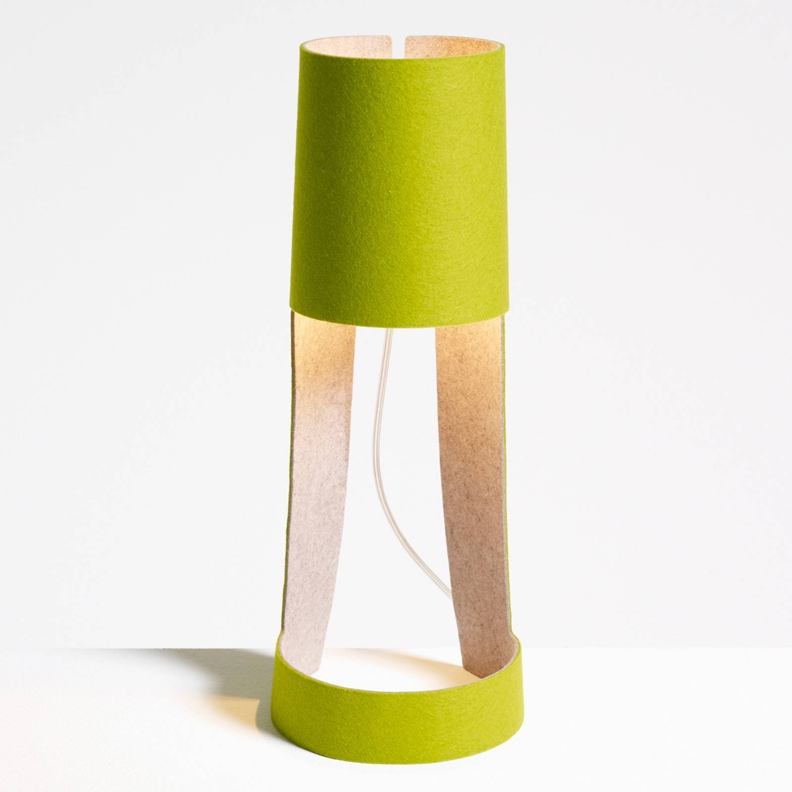 Mia bordlampe i grønt og grått