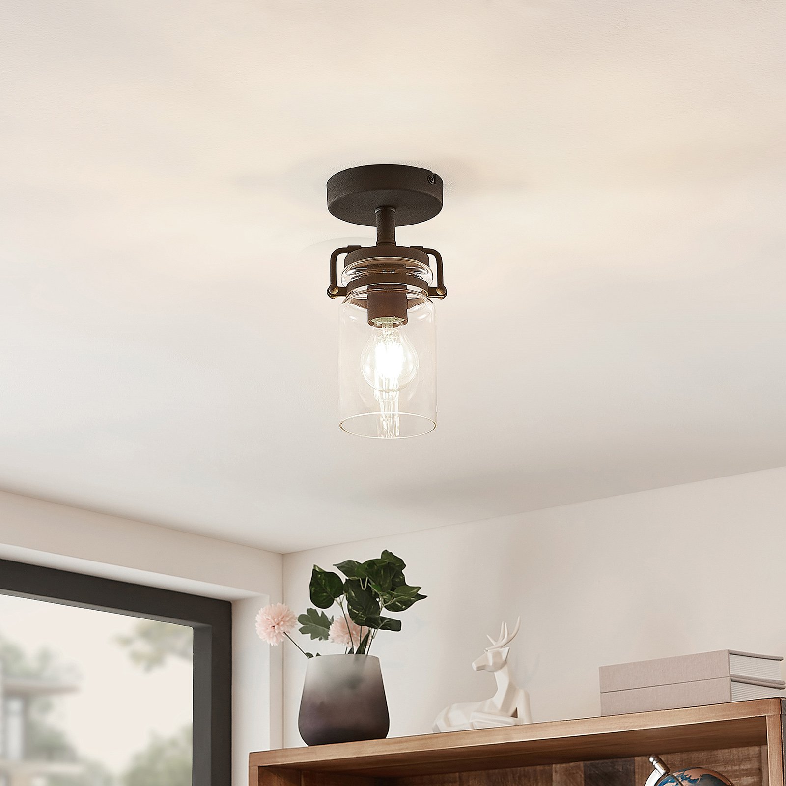 Lindby Vintus taklampe, svart
