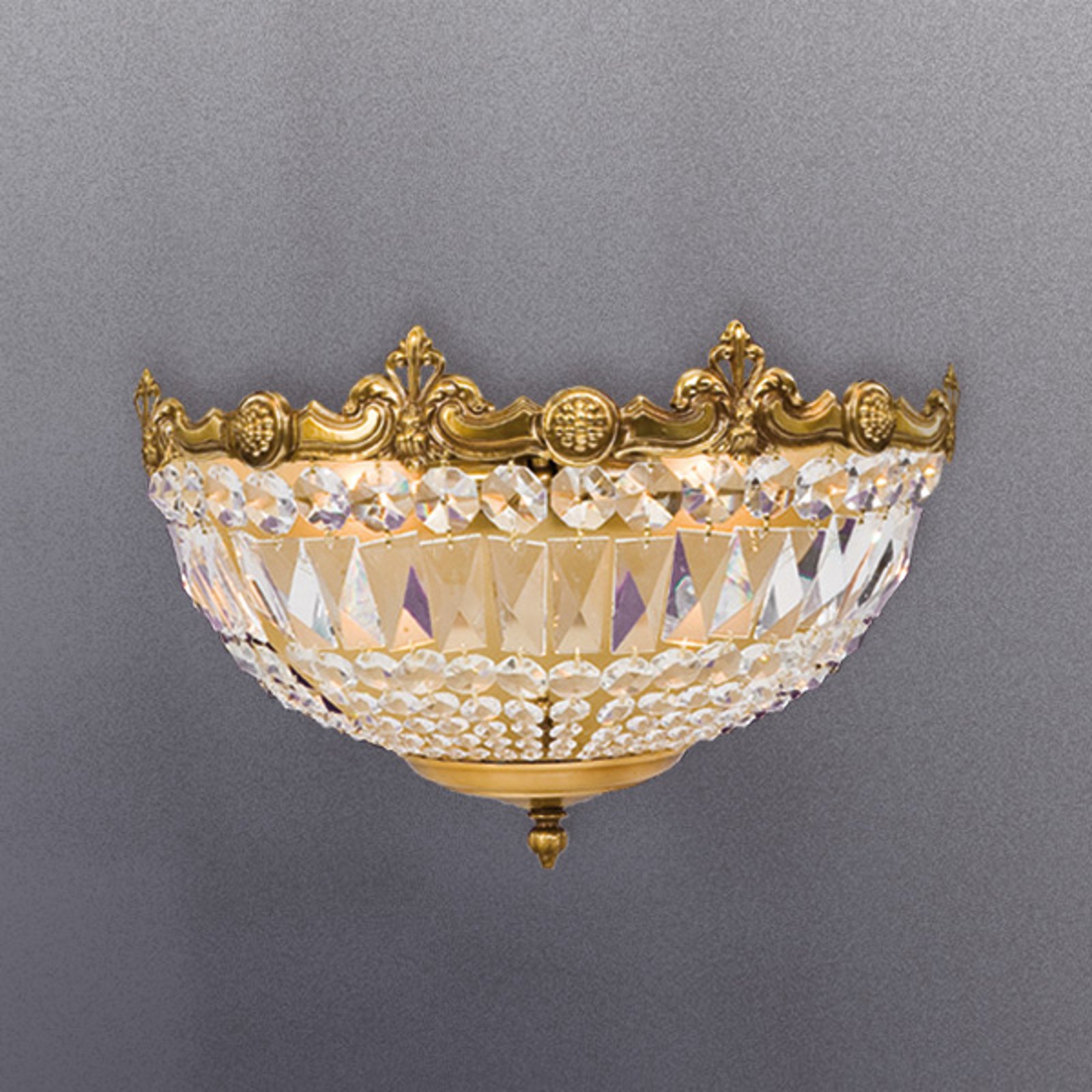 Vegglampe Stephanie messing
