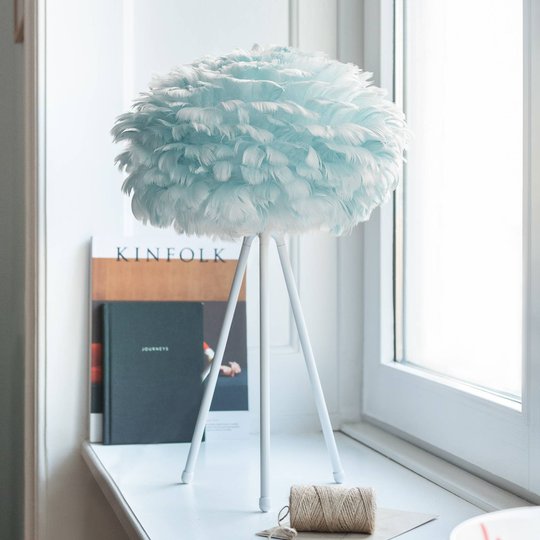 UMAGE Eos mini bordlampe lyseblå tripod hvit