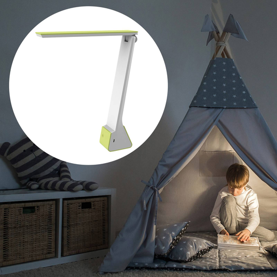 LED-bordlampe MAULseven, batteridrift, grønn