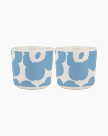 Oiva / Unikko Kaffekopp uten håndtak Hvit / blå