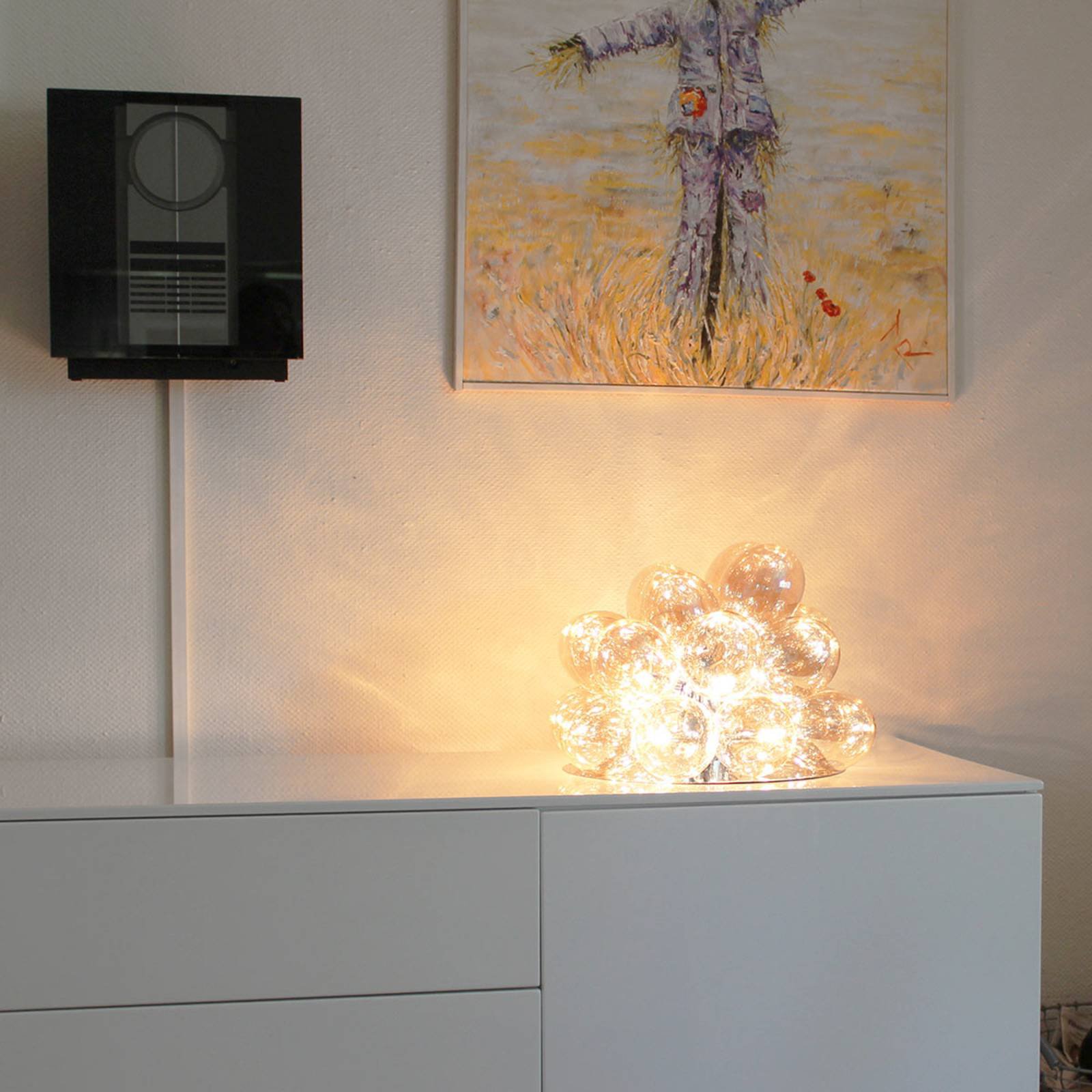 By Rydéns Gross glass-bordlampe, rav