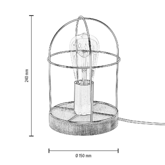 Envolight Neptuna bordlampe med metallskjerm