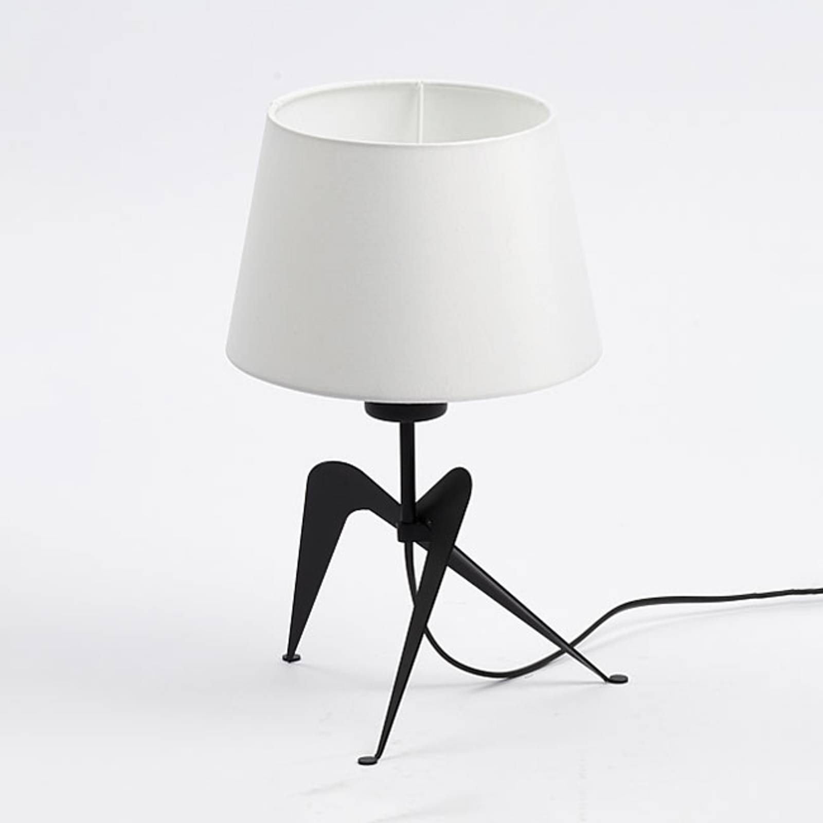 Lola bordlampe med stoffskjerm, svart-hvitt