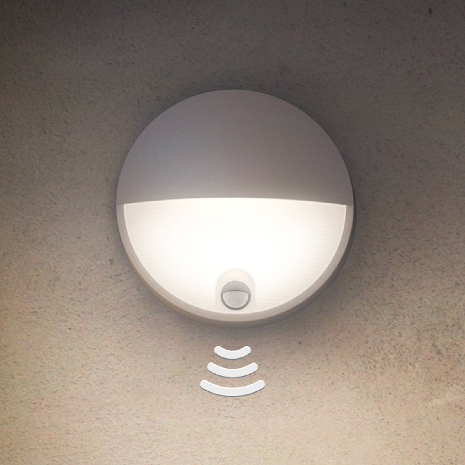 Moderne LED-vegglys Capricorn med sensor