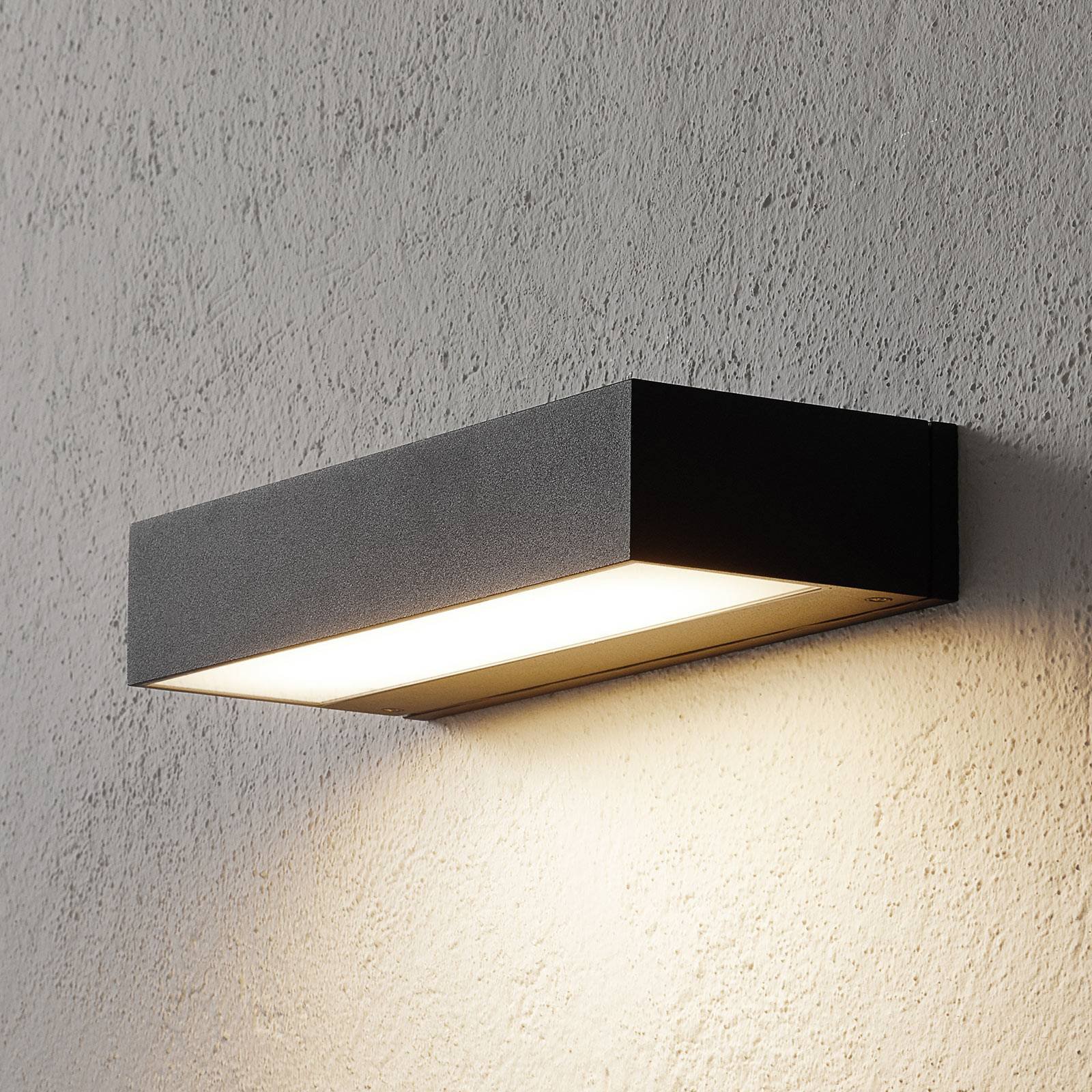 BEGA 33329 LED-vegglampe, 3000K 30 cm down grafitt
