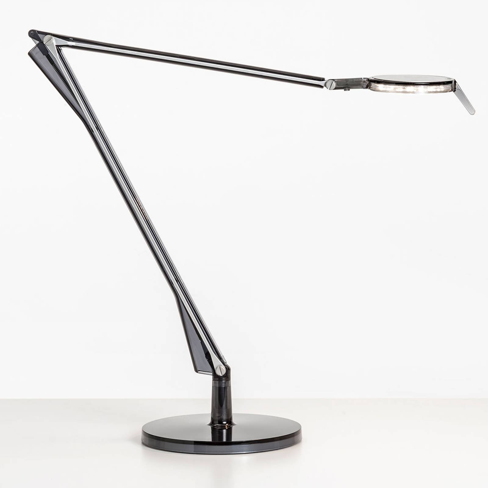 Kartell Aledin Tec - røykgrå LED-bordlampe