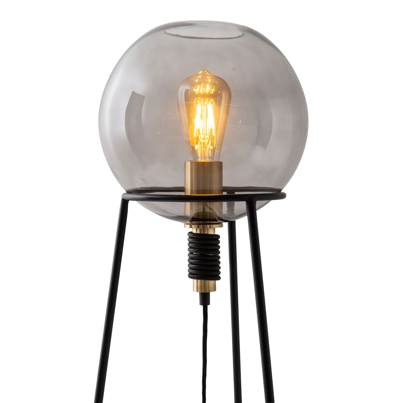 Stelo bordlampe med glasskule-skjerm