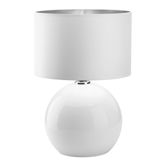 Palla bordlampe, Ø 36 cm, hvit/sølv