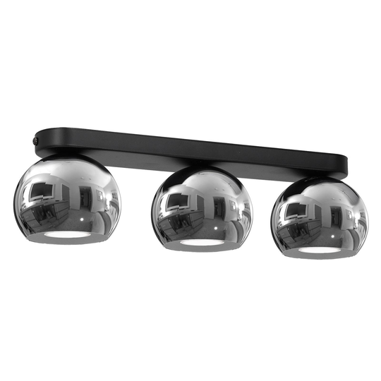 Taklampe Lexa, 3 lyskilder, svart/krom