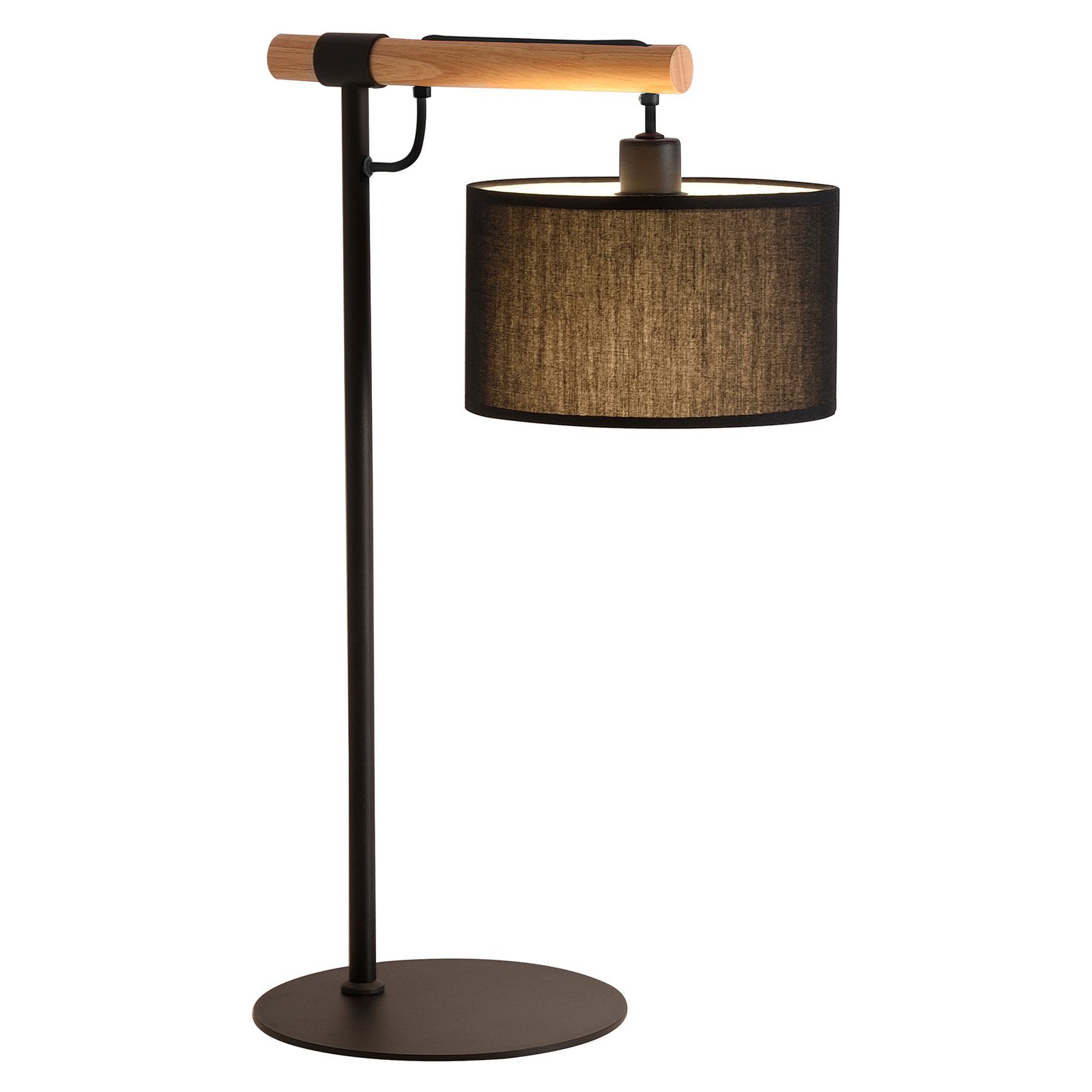 Bordlampe Romeo med tekstilskjerm, svart