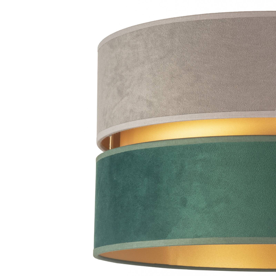 Taklampe Golden Duo Ø 60 cm grå/mørkegrønn/gull