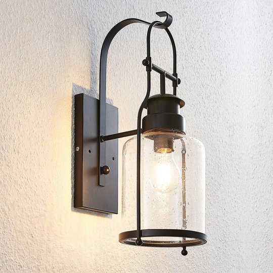 Lindby Rozalie vegglampe, lykt, svart