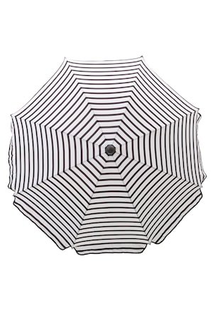 Oktogon Parasoll 180 cm, svart/hvit
