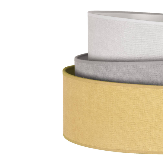 Bordlampe Pastell Trio gul/grå/lysegrå H 50 cm