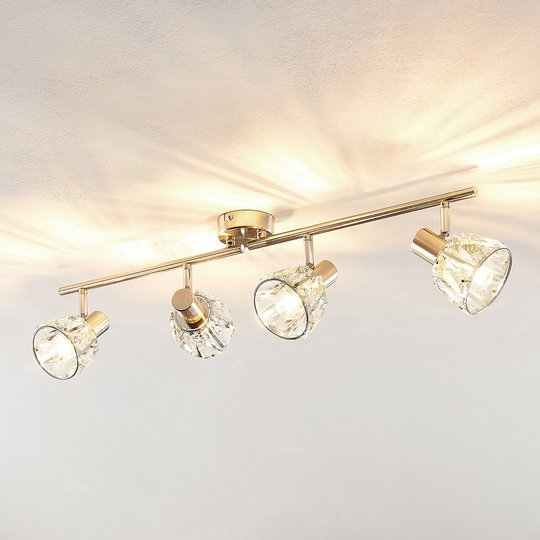 Lindby Kosta taklampe, 4 lyskilder, nikkel