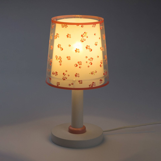 Bordlampe til barnerom Dream Flowers, rosa