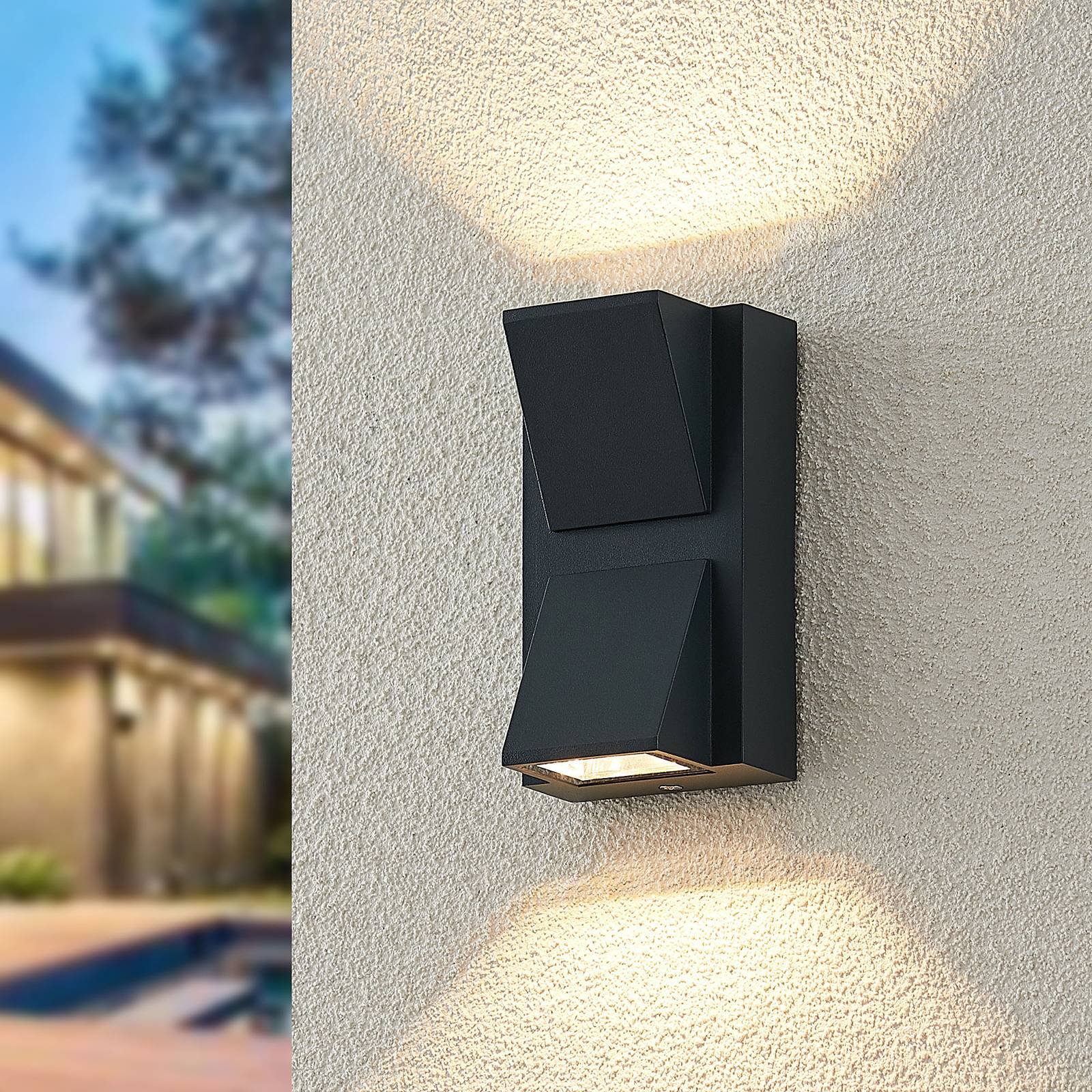 ELC Taloma utendørs LED-vegglampe, 2 lyskilder