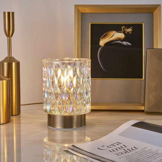 Pauleen Clear Glamour dekolampe av glass batteri