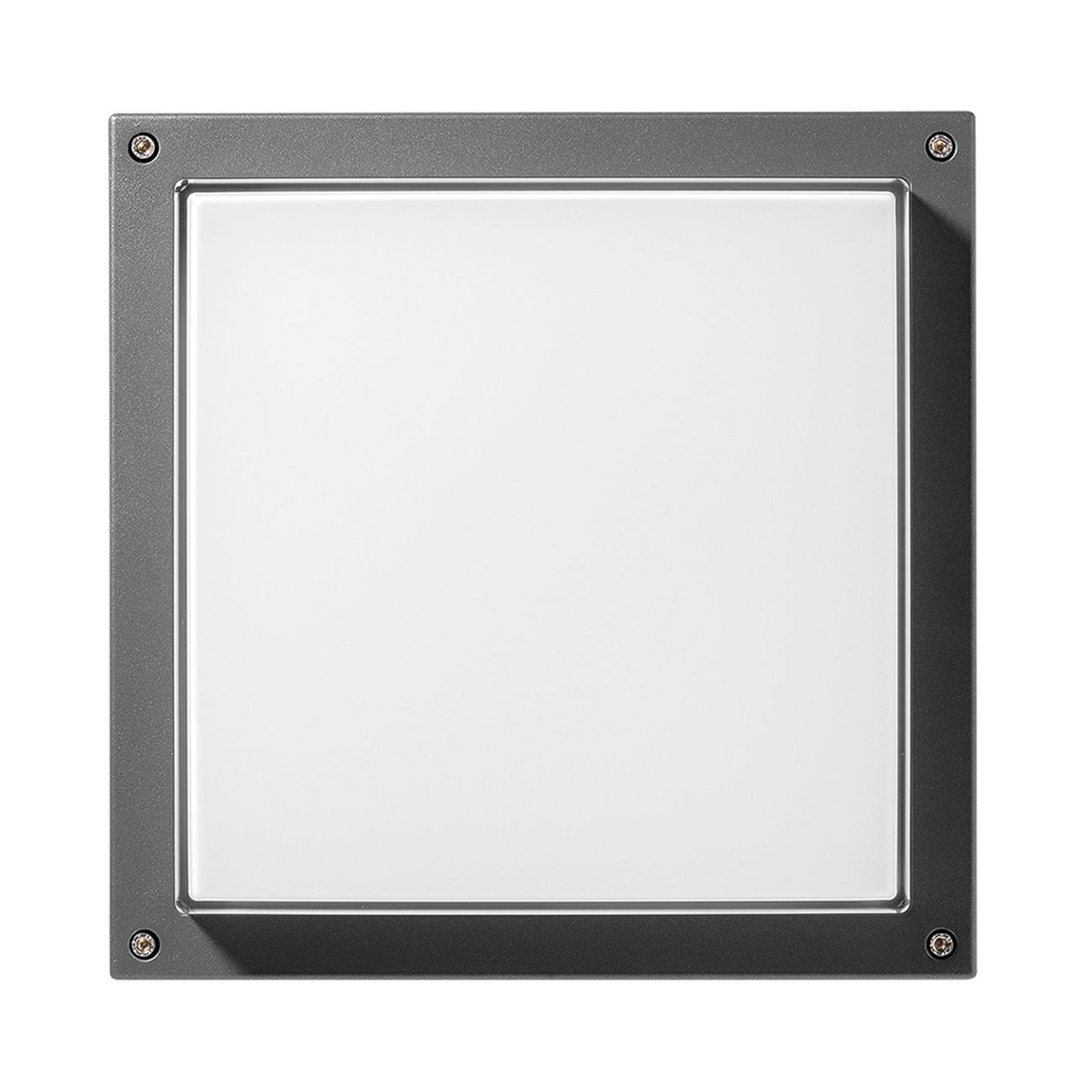 LED-vegglampe Bliz Square 40, 3 000 K, antrasitt