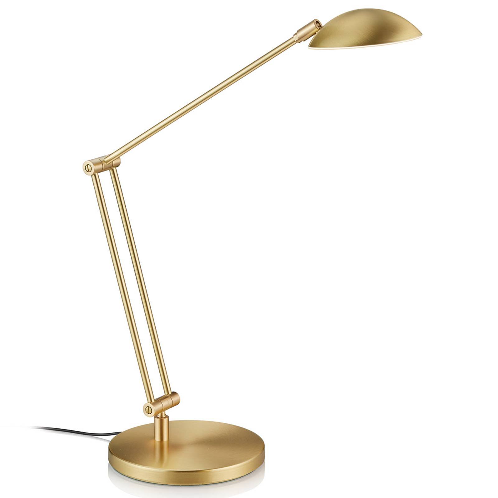 LED-bordlampe Hebe, messing
