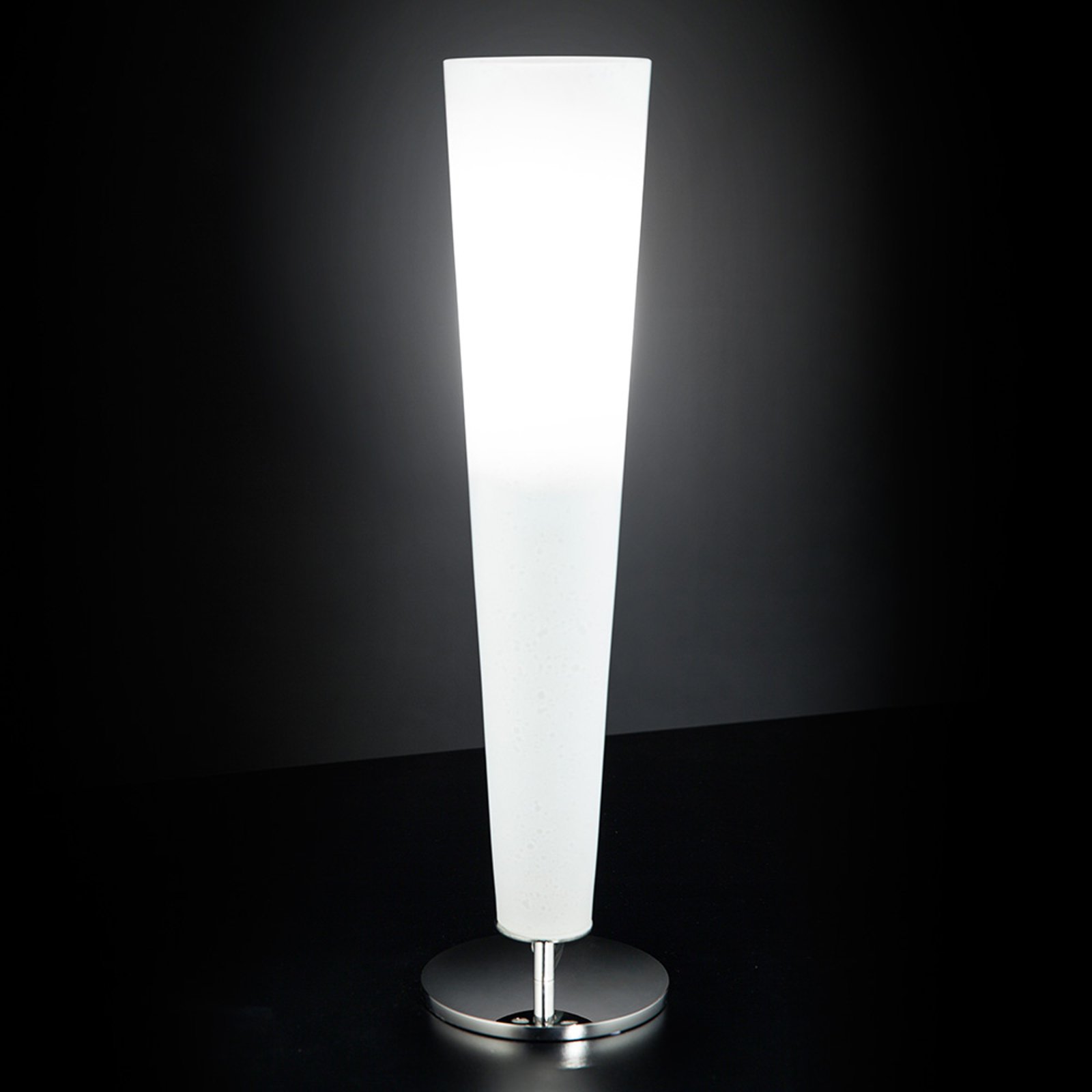 Attraktiv bordlampe GOLD FIRE, hvit