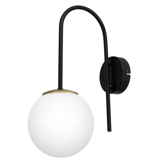 Vegglampe Berlin svart/messing