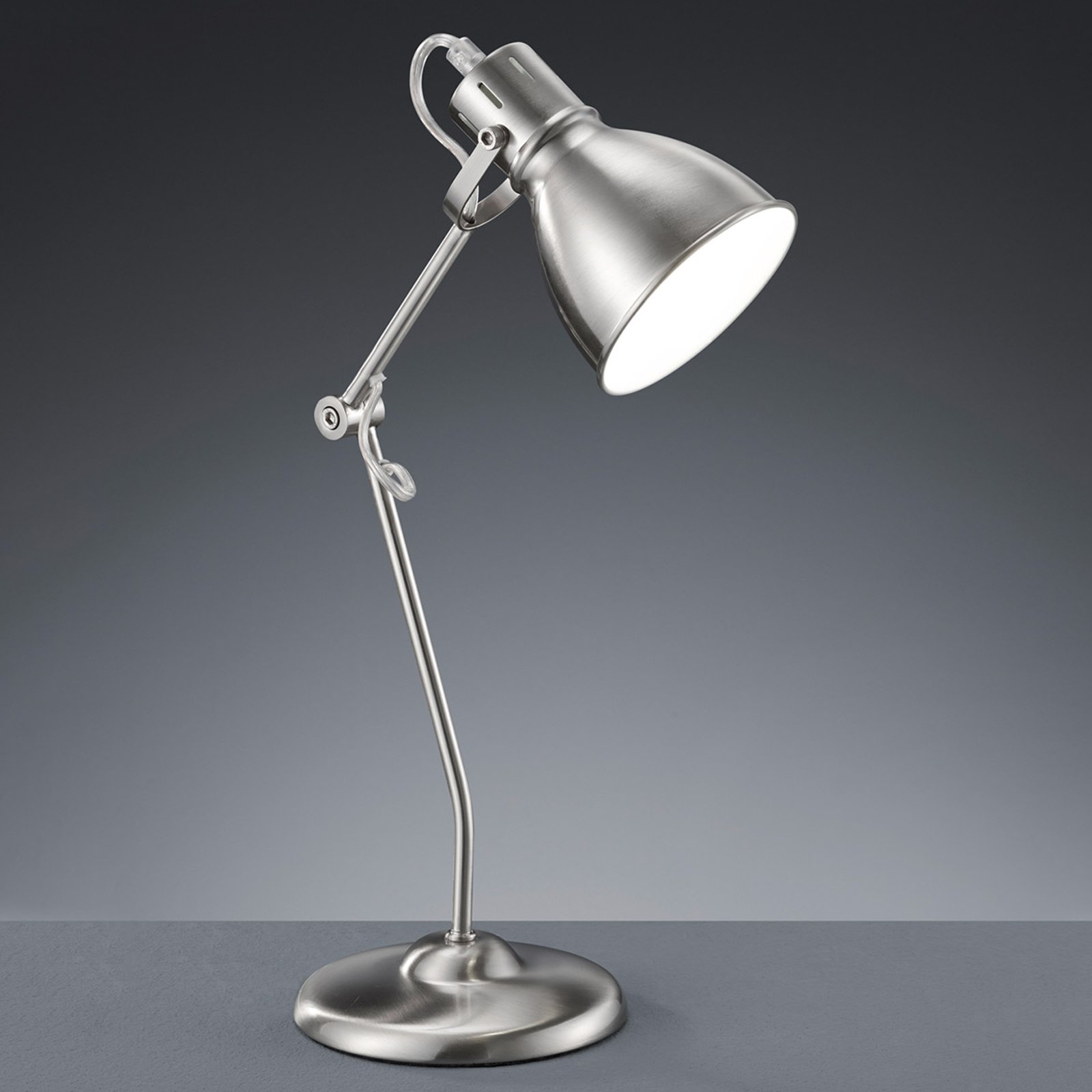 Liten bordlampe Keali nikkel matt