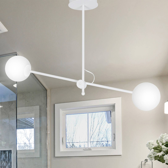 Kabo taklampe, hvit, 2 lyskilder