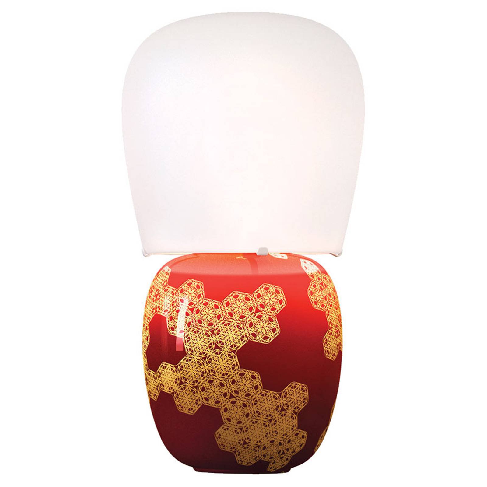Kundalini Hive - keramisk bordlampe, rød