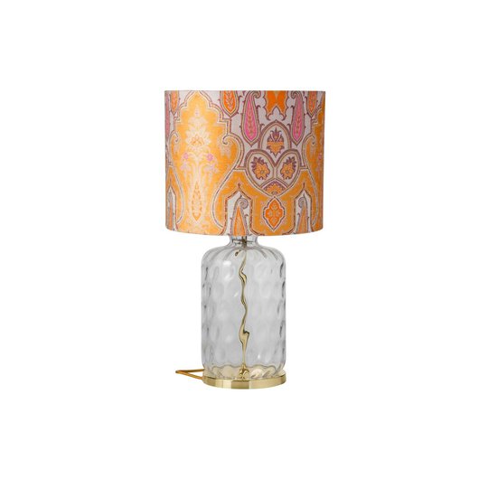 EBB & FLOW Pillar bordlampe, Brocade yellow/pink