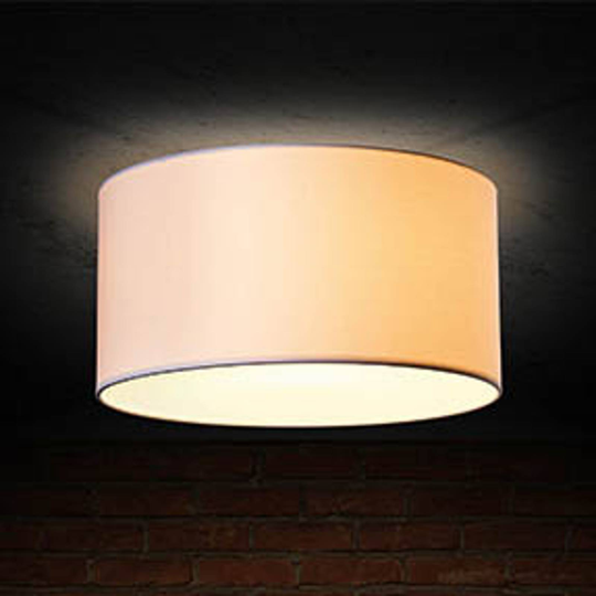 Steng Licht Loft taklampe, stoffskjermen hvit