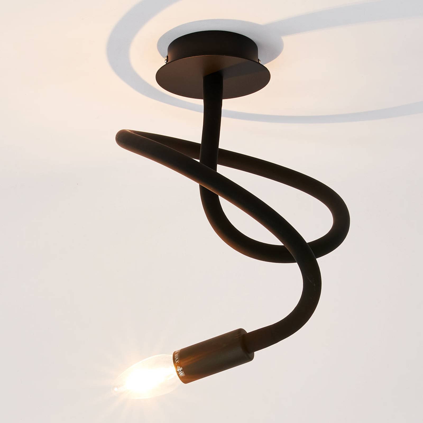 Taklampe Lover 1 lyskilde, svart