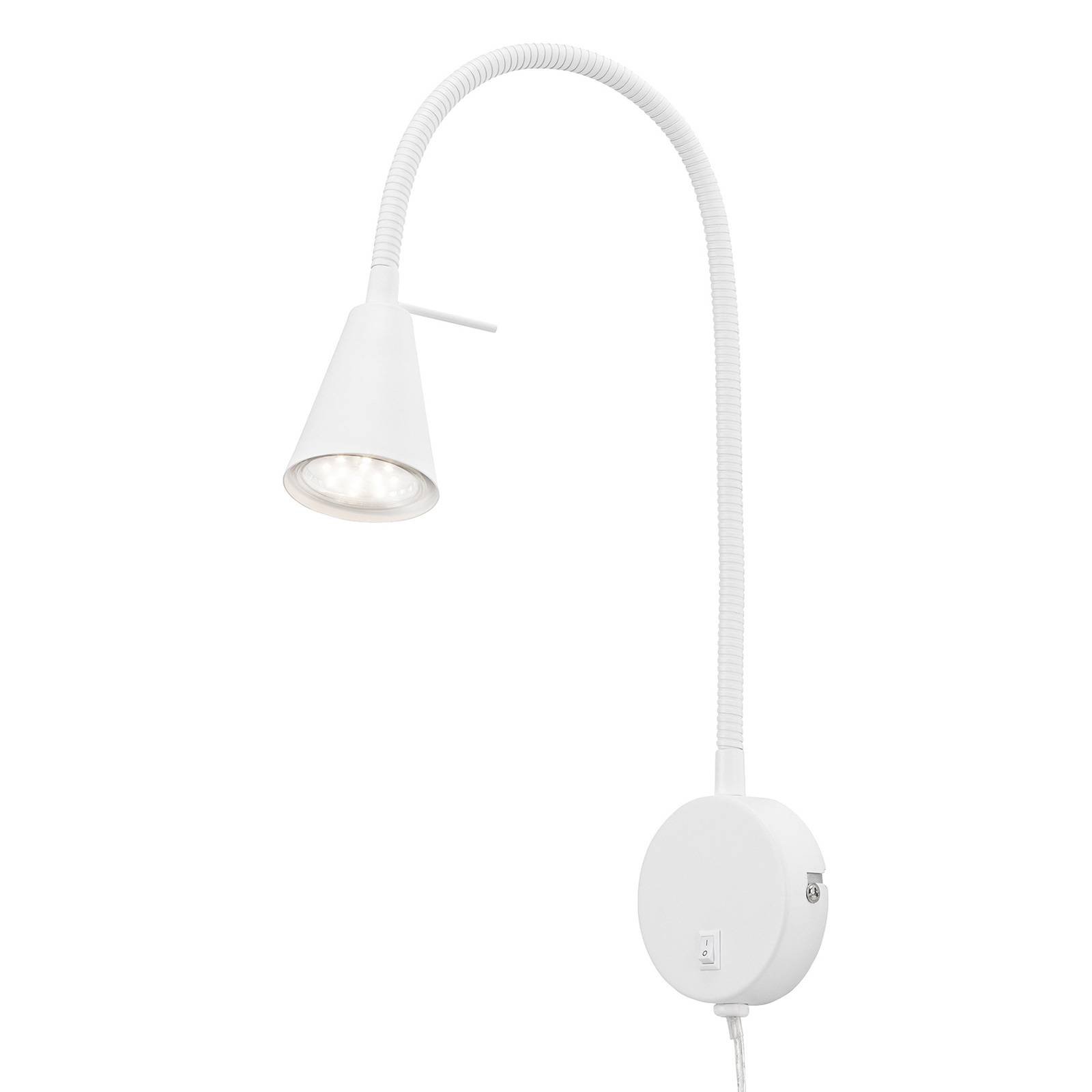 LED-vegglampe 2082 med veggelement, hvit