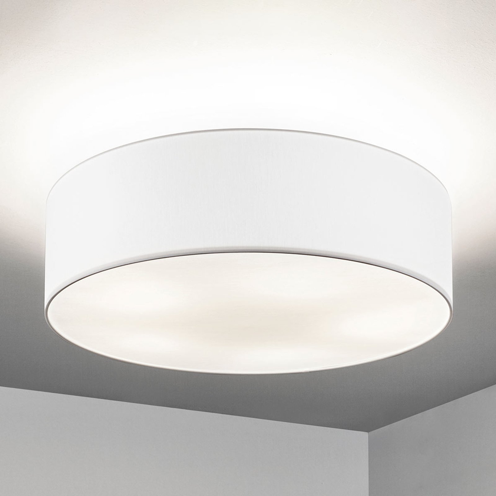 Taklampe Gala, 60 cm, chintz hvit