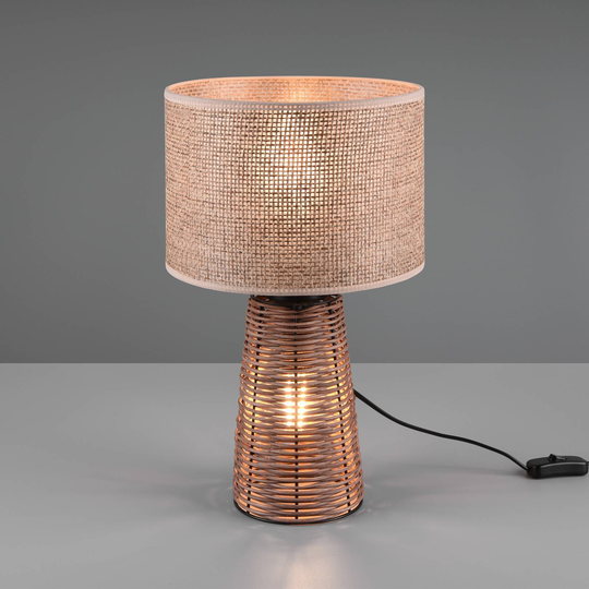 Bordlampe Straw av rattan