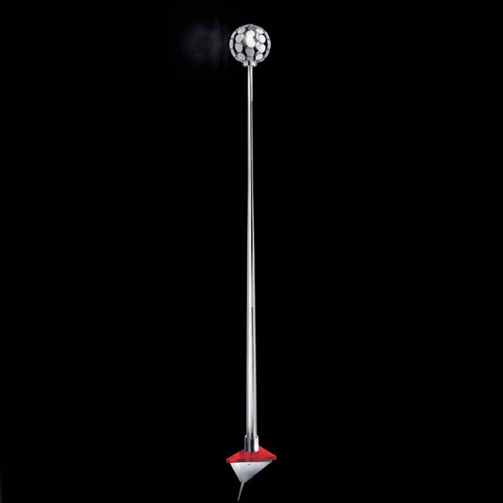 Sfera vegglampe, rød holder, 151 cm