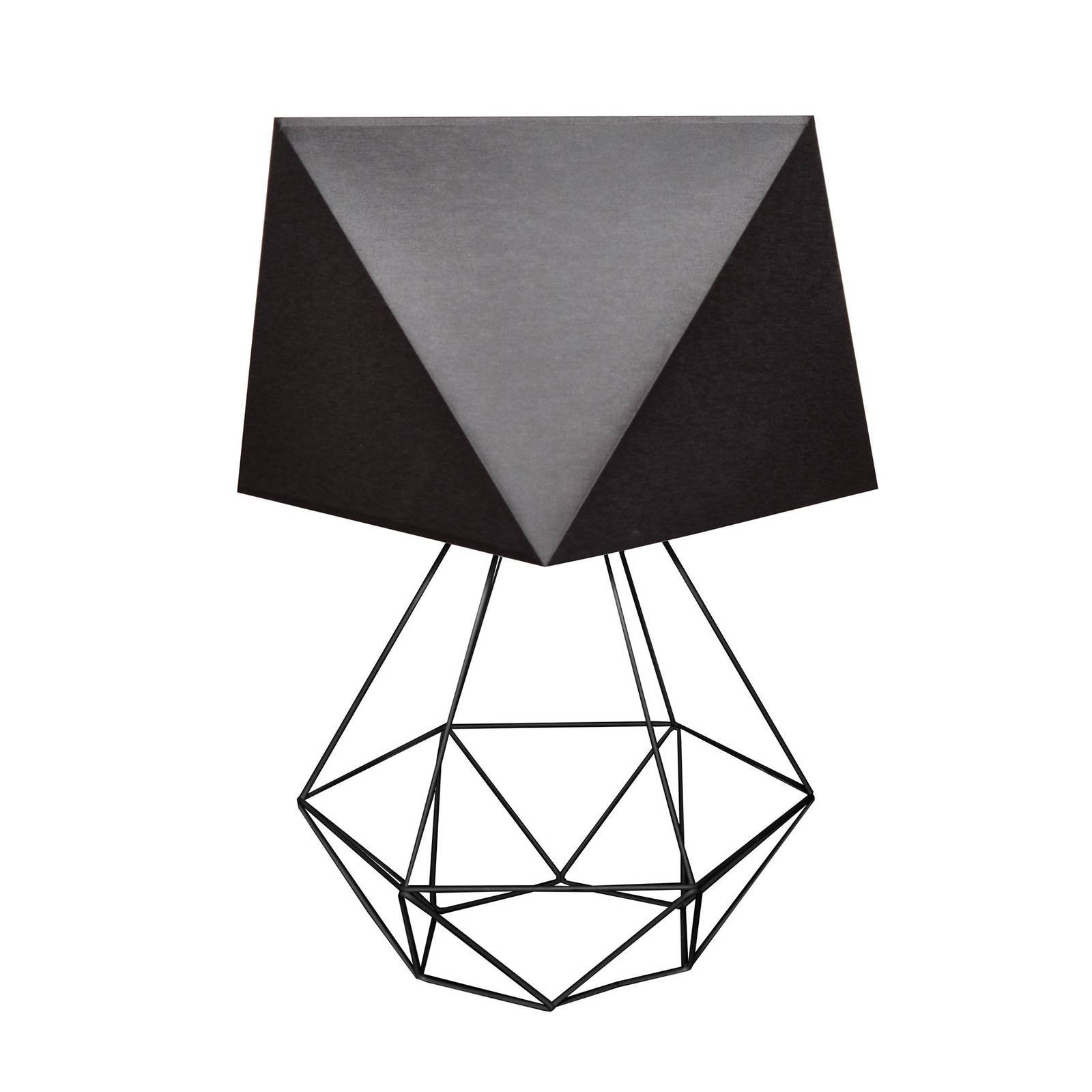 Bordlampe Karo med burfot, høyde 57 cm, svart