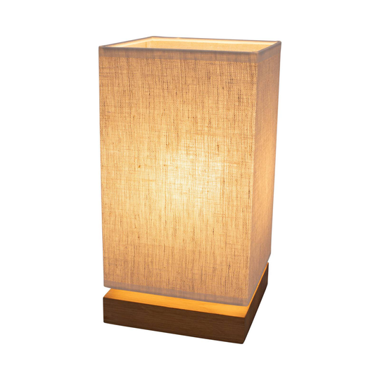 Bordlampe Canvas, eik, kant, krem