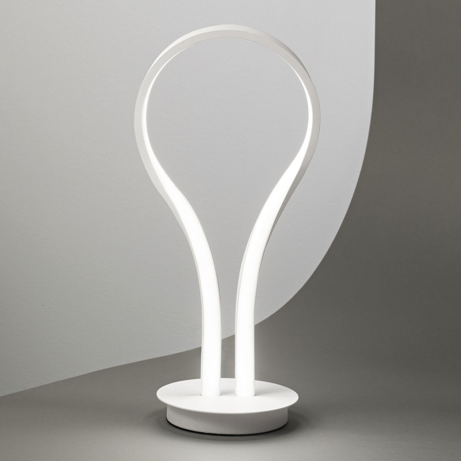 Swing LED-bordlampe av aluminium