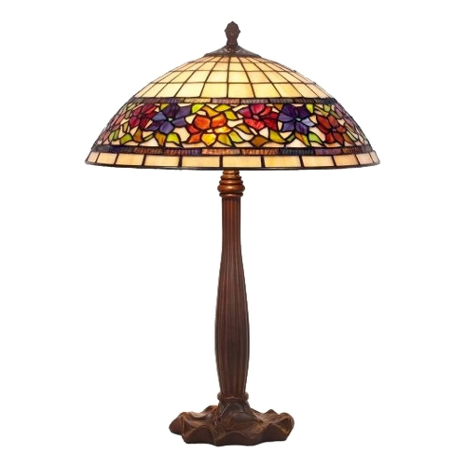 Flott FLORA bordlampe i Tiffany-stil