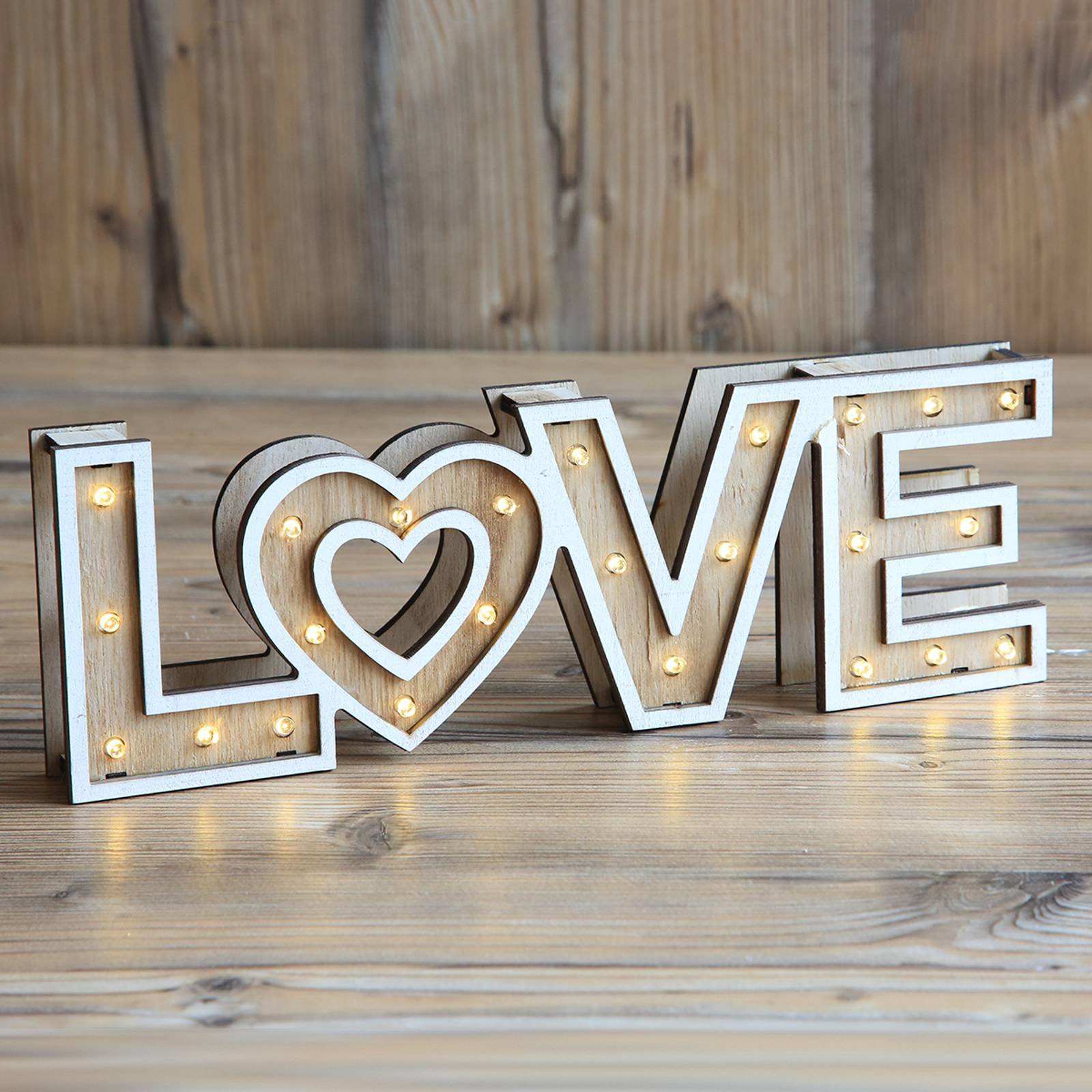 Aimi - LED-bordlampe m.batterier Love