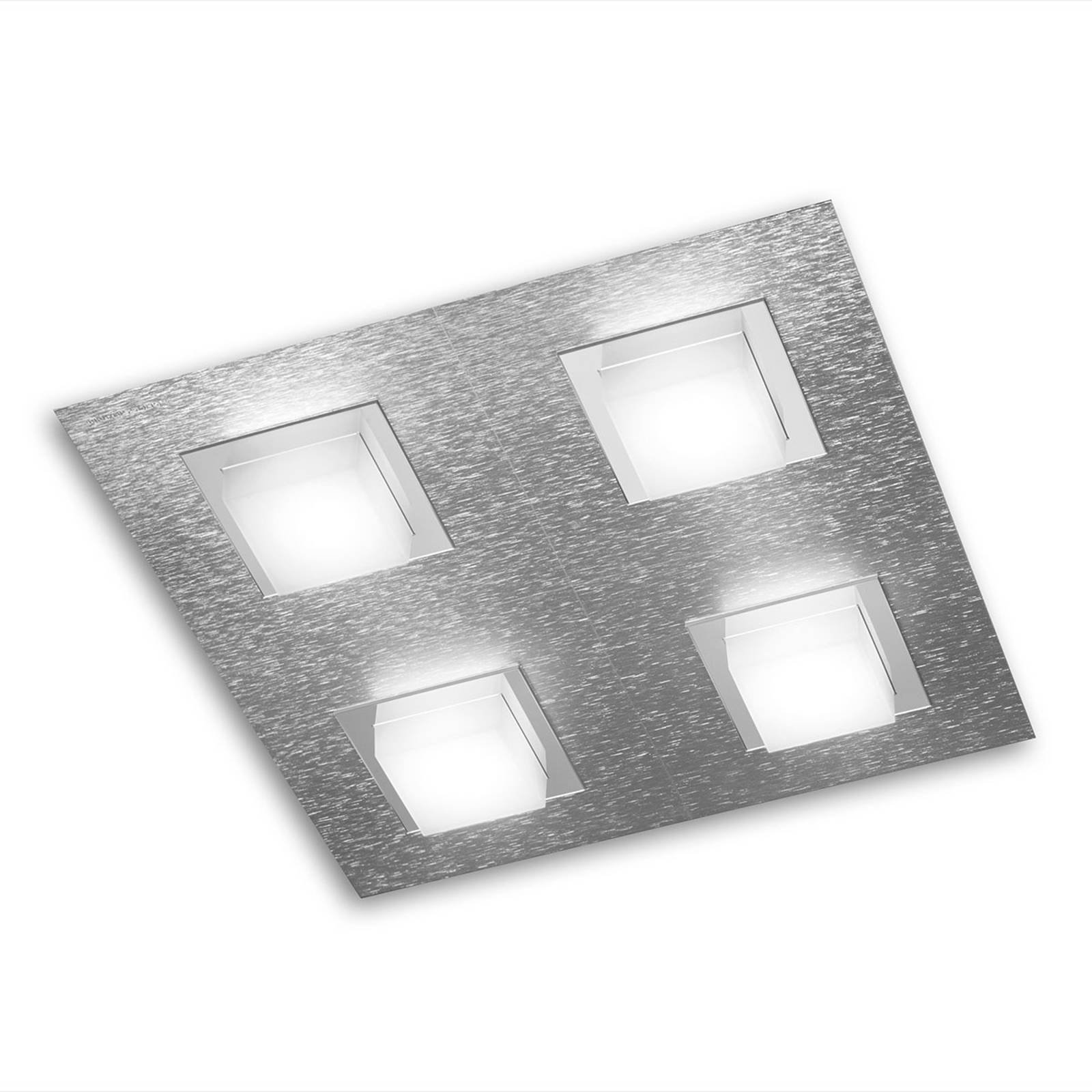 GROSSMANN Basic LED-taklampe 4lk., aluminium
